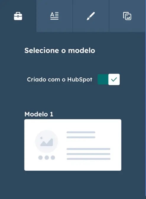 Selecione o template da sua assinatura de e-mail 