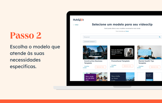 Passo 2 - personalize de acordo com as suas necessidades